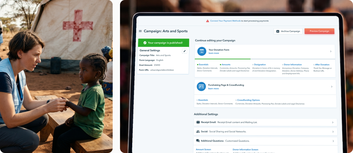 Campaign Creator — seleção de tipo de campanha